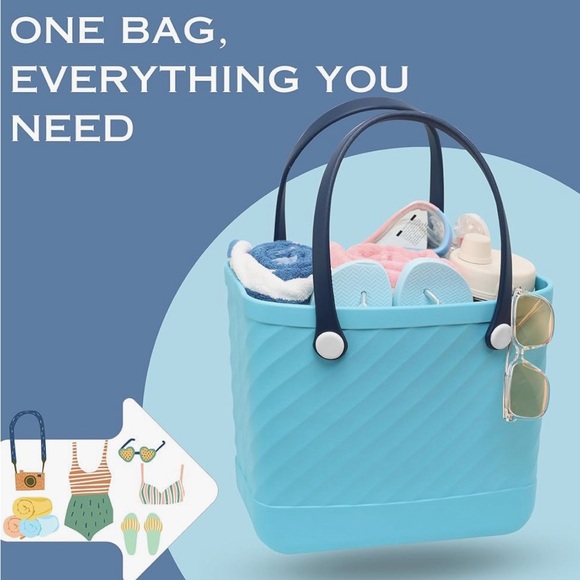 Rubber Beach Bag With Zipper - Picture 6 of 8